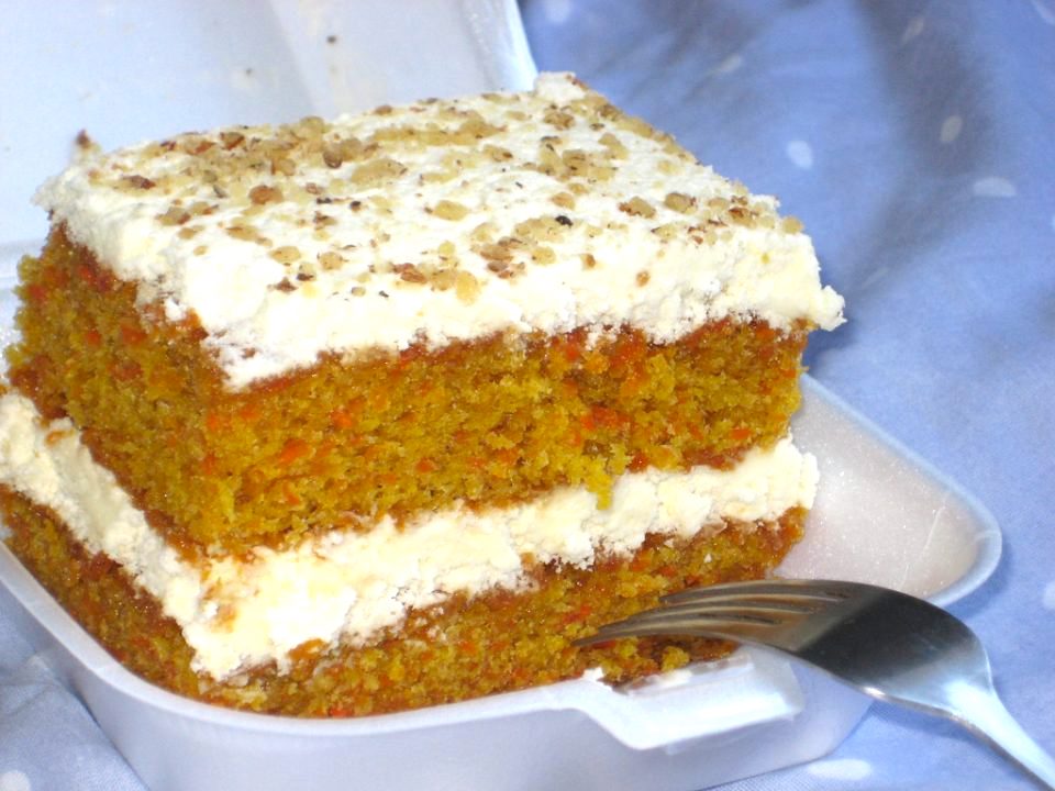 🍛 Eggless Carrot Cake (Low Fat) | American | Low-Fat | Recipe