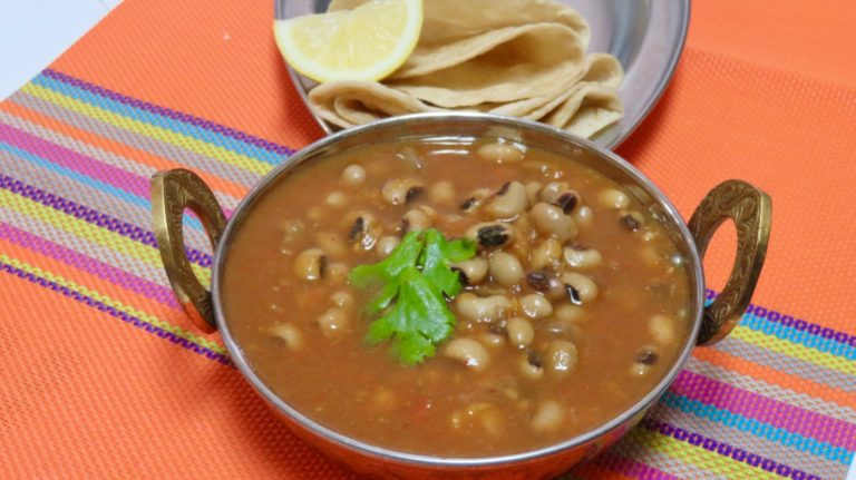 No Oil Curry Making – Black Eyed Peas Curry