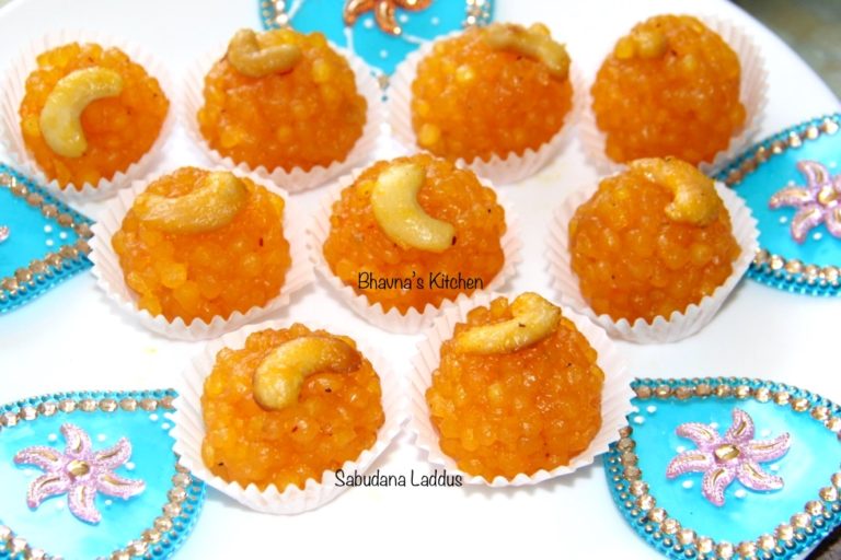 Sabudan or Sago Laddus/Ladoos – Tapioca Pearl Balls