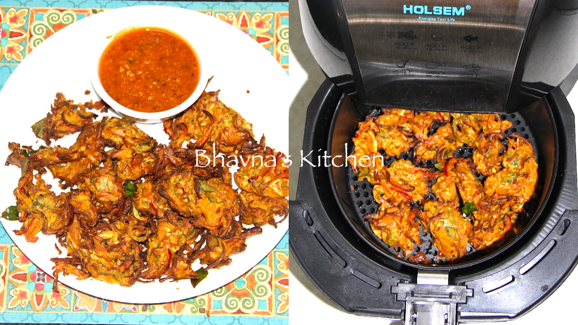 No Fry Pakore – Air Fried Vegetable Fritters
