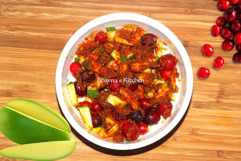 Instant Hot Mango Cranberry Pickle