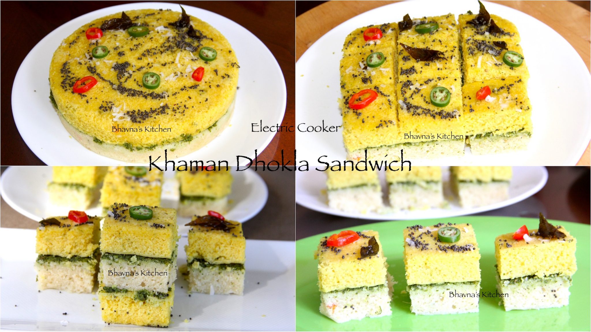 Instant Khaman Dhokla Sandwiches – Electric Pressure Cooker