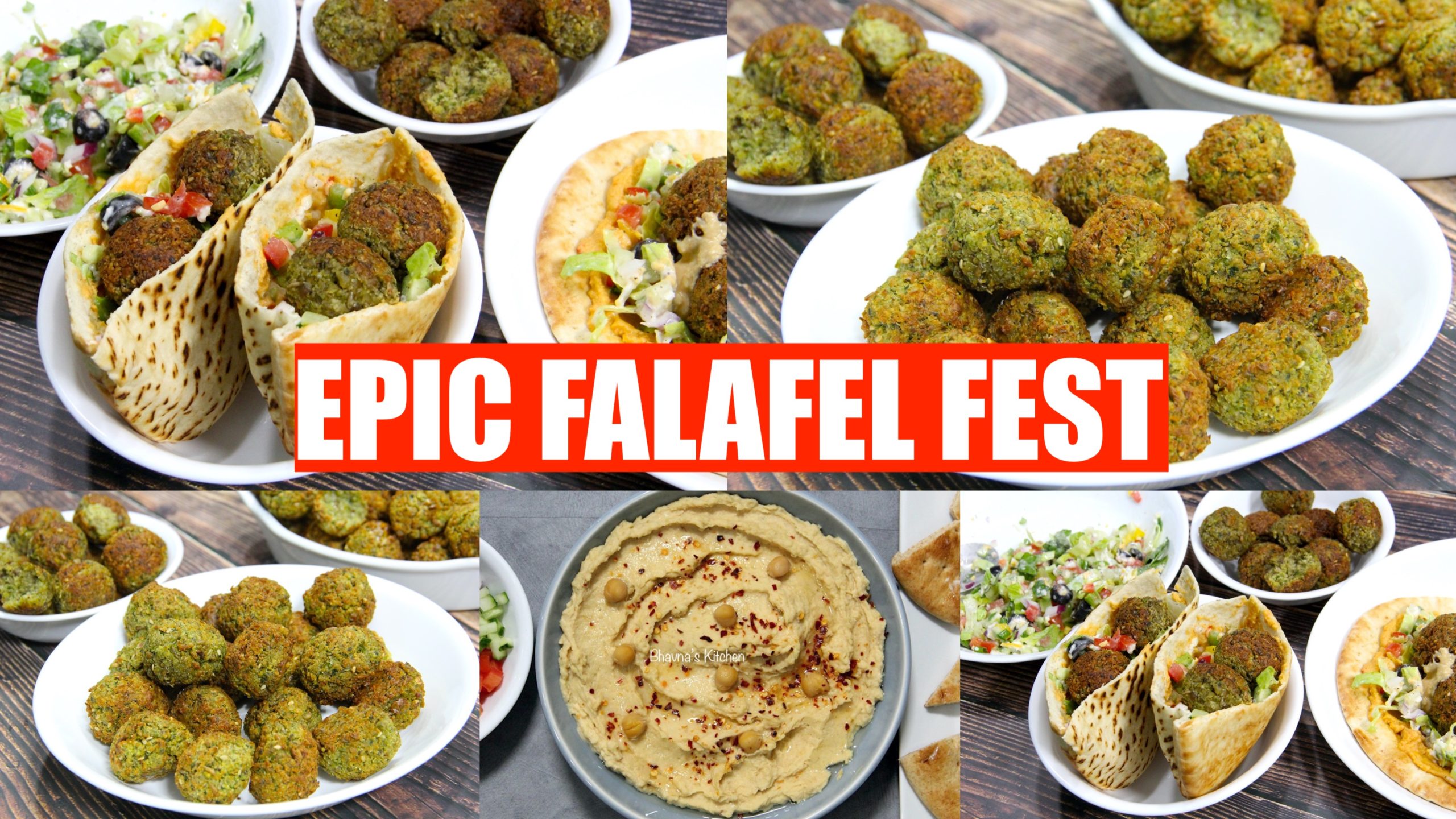 Epic Falafel Fest at Home! Baked Falafel, Hummus & Pita Bread Making Video Recipe | Bhavna’s Kitchen
